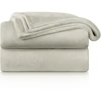 Blumtal Kuscheldecke Beige, - Fleecedecke Beige/Microfaser Decke
