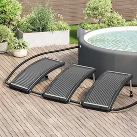 vidaXL Solarheizung gebogen schwarz 110x65 cm
