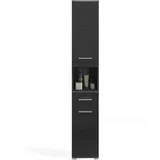 xonox.home Linus Hochschrank 30 x 182 x 31 cm Schwarz Hochglanz Holz