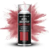WerkXheld Sprühlack 400ml - Hochwertiges Lackspray Verkehrsrot RAL 3020, Vielseitig anwendbar auf Holz, Metall & Textil, Langlebiger Acryllack Spray