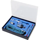 vidaXL Airbrush-Set mit Glasbehälter 0,2/0,3/0,5 mm Düsen
