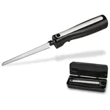 bmf-versand bmf-versand® Elektromesser Fleisch Brot ELEKTRISCHES Messer 120 Watt Motor - Kabelgebunden Leise Spülmaschinengeeignet Schwarz