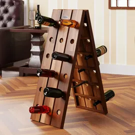CASARIA Weinregal 36 Flaschen 87 x 55 x 39 cm Braun