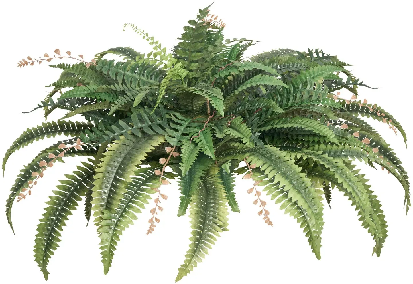 VEVOR Künstliche Farne, Durchmesser von 95-105 cm, hängende künstliche Boston-Farn, Pflanzen-Wanddekoration mit 80 Zweigen & Blumentopf, Kunstfarn für Zuhause, Büro & Außenbereich