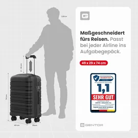 GENTOR Hartschalenkoffer GTSC XL 96 L Schwarz