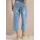 Cecil High Waist Wide Leg Jeans mit Streifen - Blau|Weiß