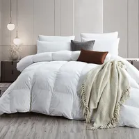 DOWNFOCUS Daunendecke 140x200 mit Federn & Gänsedaunen, 100% Bauwolle Oeko-Tex, RDS Zertifiziert für Tierwohl Ganzjahres Daunendecke Federbettdecke (450gsm Ganzjahresdecke)