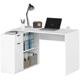 Homcom Eckschreibtisch 120 x 96 x 75 cm Weiß