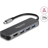 DeLock 3 Ports), Dockingstation - USB Hub und PD 85 W