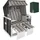 Tectake Strandkorb 2-Sitzer mit Polster 2 x 1,5 m Braun/Schwarz/Grau