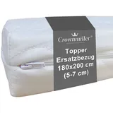 Crownmiller Topperbezug 180 x 200 cm weiß