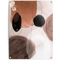 Poster REINDERS "Abstrakte Formen", braun (farbe bild(er): braun), B:60cm H:80cm T:0,1cm, Leinwand, Bilder, Outdoor für Garten oder Balkon