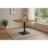 Sam - Bistrotisch Baumkante Massiv 80 X 60 Cm Akazie Natur Schwarz Säulengestell Ines