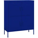 vidaXL Lagerschrank Marineblau 80x35x101,5 cm Stahl