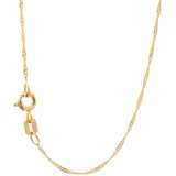 HOPLO Goldkette Goldkette Singapurkette Länge 40cm - Breite 1,0mm - 333-8 Karat Gold, Made in Germany goldfarben 40 cm Damenkette eng
