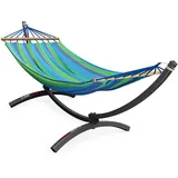 K-Sport: Große Outdoor-Hängematte mit Gestell bis 150 kg belastbarer Hängesessel I Hammock mit robustem Standrahmen I Garten-Schaukelbett für Außenbereich
