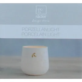 räder Tischlicht Blatt Porzellan Weiß