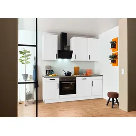 WIHO KÜCHEN Küchenzeile Simi 220 cm weiß