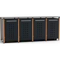 Mülltonnenverkleidung Typ-LD, 4x 120l, Türfarbe Anthrazit