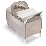 Cam il mondo del bambino CAM Baby Reisebett Daily Plus | für 0-36 Monate | Teddy Beige | Kinderreisebett inklusive Wickelunterlage und Transporttasche
