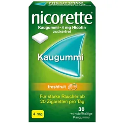 nicorette 4 mg Nikotinkaugummi freshfruit für Raucher zum Aufhören