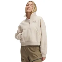 Under Armour Icon Fleece Oversized Halbreißverschluss-sweatshirt - City Khaki