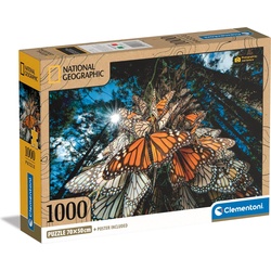 Clementoni Puzzle National Geographics - Schmetterling, 1000 Teile. (1000 Teile)