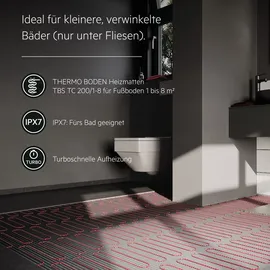 AEG Turbo Thermo Boden TBS TC 200/2 Set Plus, elektrische Fußbodenheizung, Komplettset 2 m2, 200 W/m2
