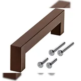 10 x Möbelgriffe braun gebürstet BA 96mm Edelstahl Schrankgriffe Küchengriffe Schubladen