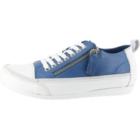 Andrea Conti Damen Schuhe Halbschuh Sneaker sportlich Leder Schnürung 0345911, Größe:37 EU, Farbe:Blau