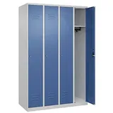 CP Spind Classic Plus lichtgrau, fernblau 080000-40 S10029, 4 Schließfächer 120,0 x 50,0 x 185,0 cm