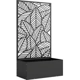 Outsunny Hochbeet mit Rankgitter 0 x 0 cm Schwarz