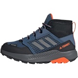 adidas Terrex Trailmaker Mid RAIN.RDY Hiking Shoes Walking Shoe, Wonder Steel/Grey Three/Impact orange, 37 1/3