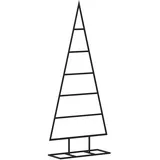 vidaXL Metall-Weihnachtsbaum für Dekorationen Schwarz 90 cm