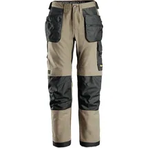 Snickers Workwear Snickers Canvas+ Stretch-Arbeitshose mit Holstertaschen 50 khaki-schwarz