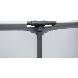 BESTWAY Steel Pro Max Frame Pool Set 366 x 76 cm lichtgrau inkl. Filterpumpe