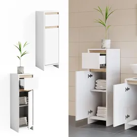 Vicco Midischrank Emma 30 x 95 cm Weiß/Sonoma