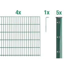 GAH Alberts Doppelstabmattenzaun 250 x 83 cm Grün/Stahl