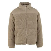 URBAN CLASSICS Fabric Mix Teddy Puffer Jacket beige S