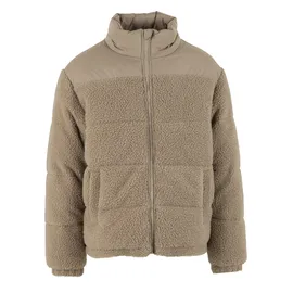 URBAN CLASSICS Fabric Mix Teddy Puffer Jacket beige S