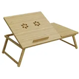 HAGO® Laptoptisch 54x34cm Bambus Lapdesk Betttisch Notebooktisch Tablet neigbar