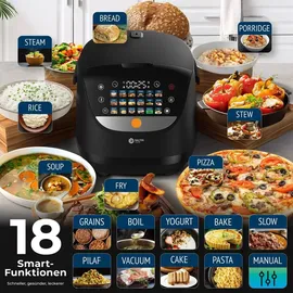 Balter MK-01 Reiskocher Multikocher mit 18 Programme, 4L Rice Cooker mit Fuzzy-Logic, Dampfgarer