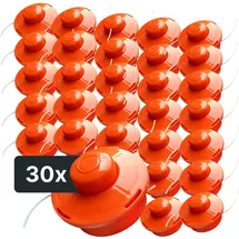 Nemaxx NEMAXX® FS1 Tap & Go Fadenkopf Tippautomatik Doppelfaden 30er-Set – Motorsense/Freischneider – M10x1,25 Linksgewinde, Schnittkreis 380 mm – ...