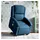 vidaXL Massagesessel mit Aufstehhilfe Elektrisch Samt 144,5 x 82 x 0 cm Blau mit Fernbedienung