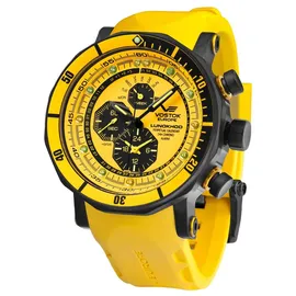 Vostok Europe lunokhod 2 Herren Uhr analog Leder 44 mm YM86-620C504