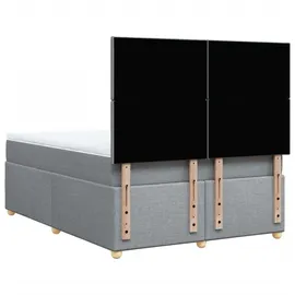 vidaXL Boxspringbett 140 x 200 cm Hellgrau