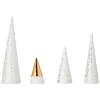 Räder Weihnachtsbaumkugel Design Kleiner Winterwald Winterwunderland Gold (4-teilig)