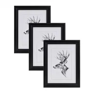 Woltu - 3er Set 13x18cm Bilderrahmen Artos Stil Holz