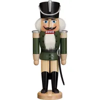 Seiffener Volkskunst Nussknacker Husar 37 cm grün