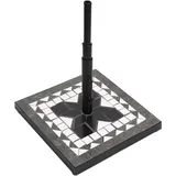 vidaXL Schirmständer pulverbeschichtet 12 kg Schwarz/Weiß